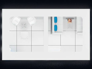 exhibition stand two sides open stall 3D Model