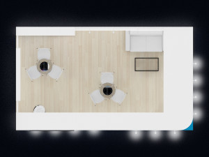 exhibition stand three sides open stall 3D 模型