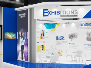 exhibition stand two sides open stall 3D 模型