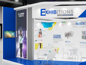 estande de exposi&ccedil;&atilde;o dois lados tenda aberta Modelo 3D