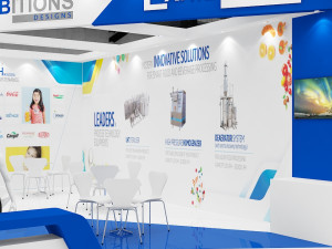 exhibition stand two sides open stall 3D 模型