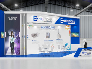exhibition stand two sides open stall 3D 模型