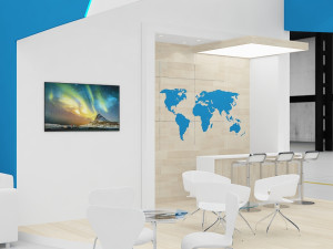 exhibition stand three sides open stall 3D Model