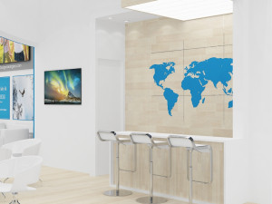 exhibition stand three sides open stall 3D Model
