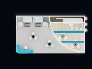 exhibition stand three sides open stall 3D Model