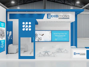 exhibition stand two sides open stall 3D Model