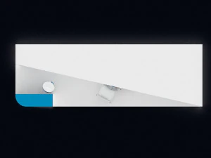 exhibition stand two sides open stall 3D Model