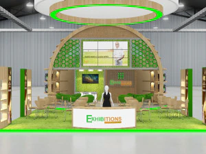 exhibition stand threesides open stall 3D Model