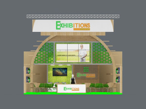 exhibition stand threesides open stall 3D Model