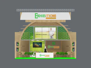 exhibition stand threesides open stall 3D Model