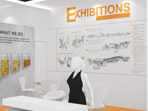 exhibition stand two sides open stall 3D Model