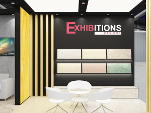 exhibition stand two sides open stall 3D 모델
