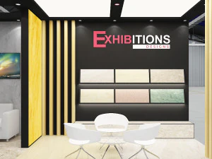 exhibition stand two sides open stall 3D Model