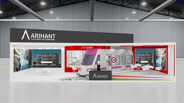 exhibition stand one sides open stall 3D Model .c4d .max .obj .3ds .fbx .stl .blend
