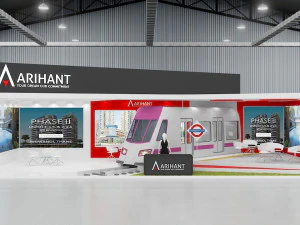 estande de exposi&ccedil;&atilde;o barraca aberta de um lado Modelo 3D