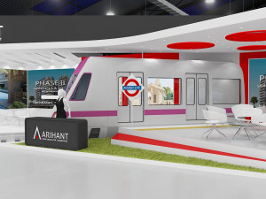 exhibition stand one sides open stall 3D Model
