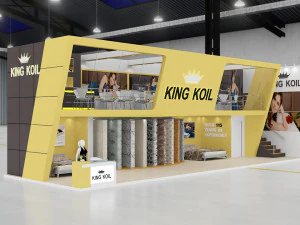 exhibition stand two sides open stall 3D Model