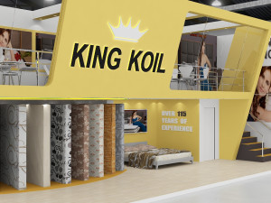 exhibition stand two sides open stall Model 3D