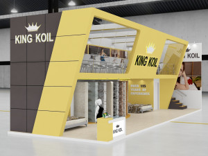 exhibition stand two sides open stall Model 3D