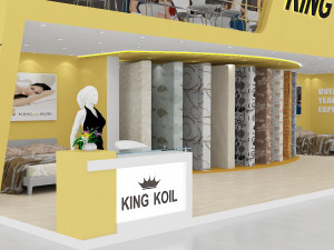 exhibition stand two sides open stall Model 3D