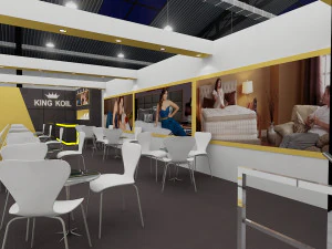 exhibition stand two sides open stall 3D Model