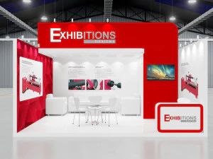 estande de exposi&ccedil;&atilde;o dois lados tenda aberta Modelo 3D