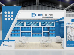 estande de exposi&ccedil;&atilde;o dois lados tenda aberta Modelo 3D