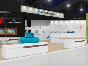 exhibition stand two sides open stall 3D-Modell
