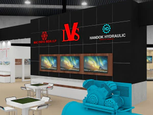 exhibition stand two sides open stall 3D Model