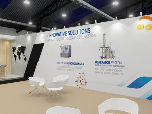 exhibition stand two sides open stall 3D-Modell