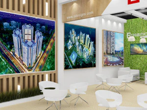 exhibition stand two sides open stall 3D Model