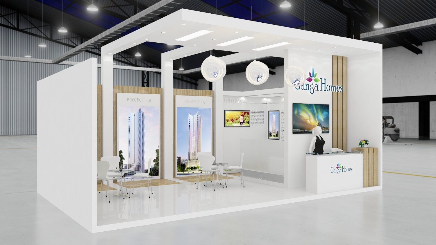 Exhibition Stand One Sides Open Stall 3d Model In Exhibit 3dexport
