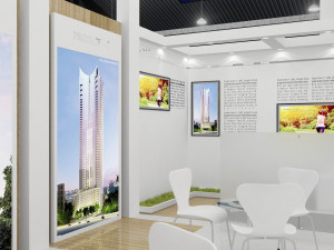 exhibition stand one sides open stall 3D 模型