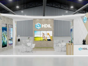 estande de exposi&ccedil;&atilde;o barraca aberta de um lado Modelo 3D