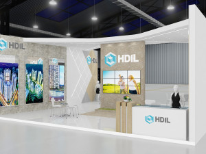 exhibition stand one sides open stall 3Dモデル