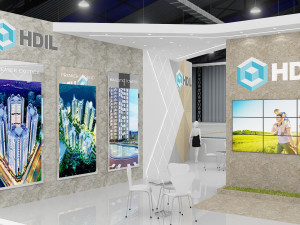 exhibition stand one sides open stall 3Dモデル