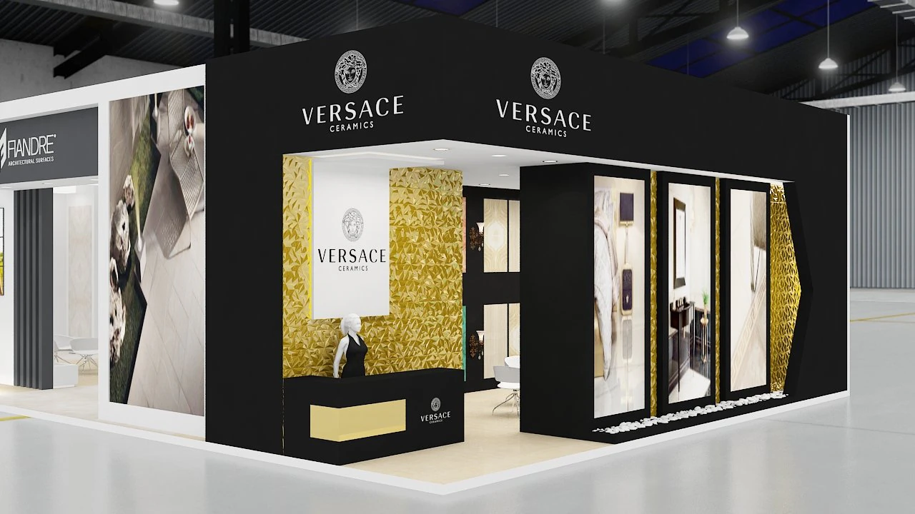exhibition stand three sides open stall 3D Model .c4d .max .obj .3ds .fbx .stl .blend 