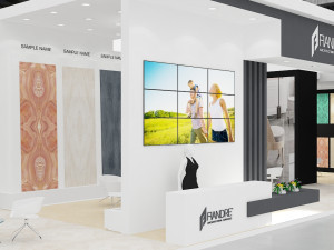 exhibition stand three sides open stall 3Dモデル