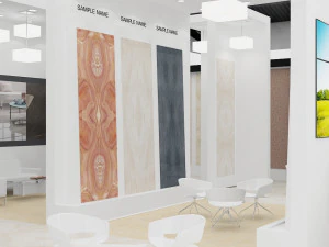 exhibition stand three sides open stall 3D Model
