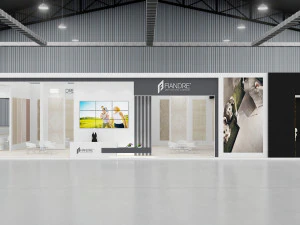 exhibition stand three sides open stall 3D Model