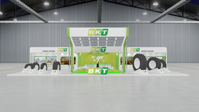 exhibition stand three sides open stall 3D Model .c4d .max .obj .3ds .fbx .stl .blend