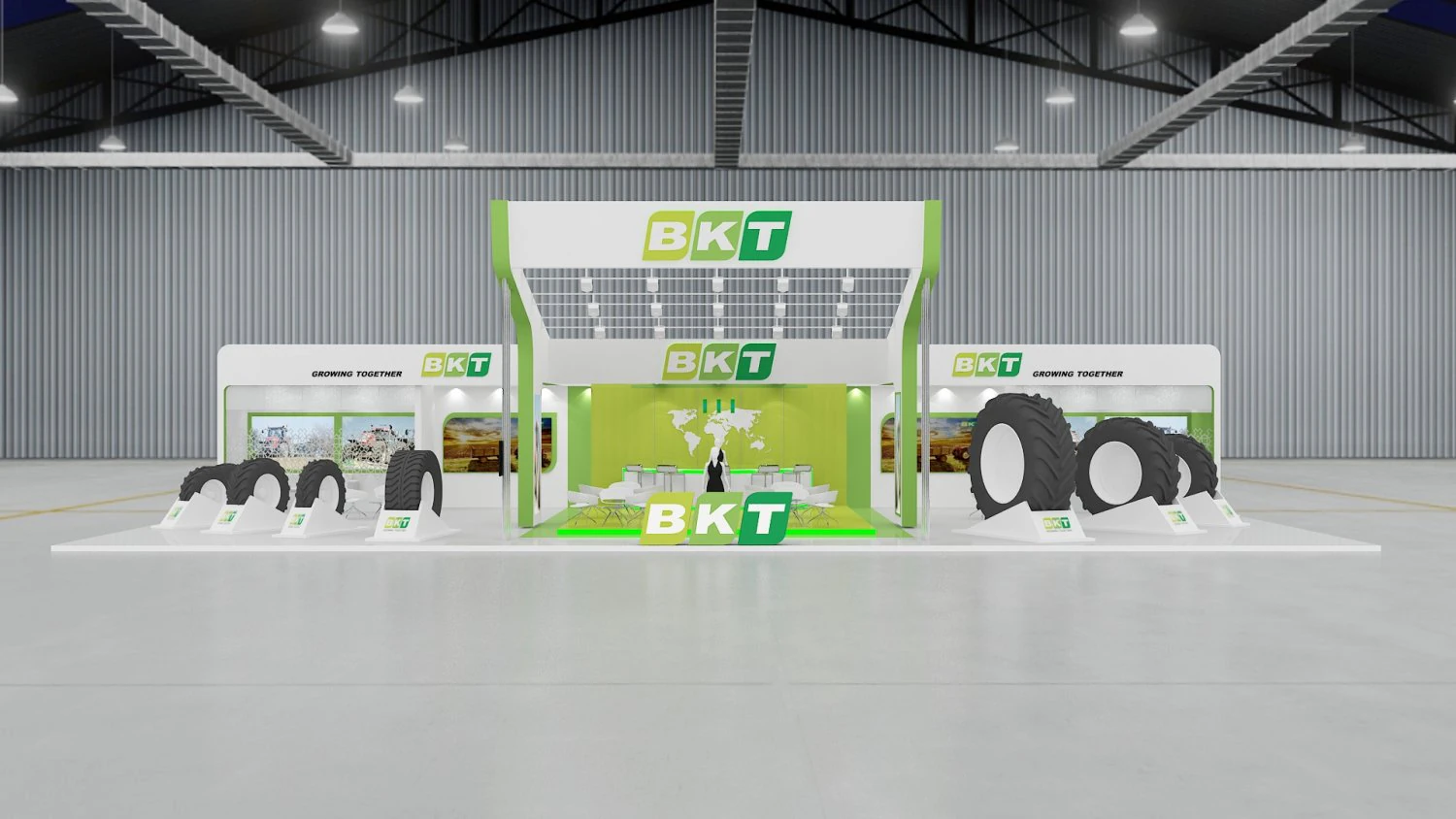 exhibition stand three sides open stall 3D Model .c4d .max .obj .3ds .fbx .stl .blend