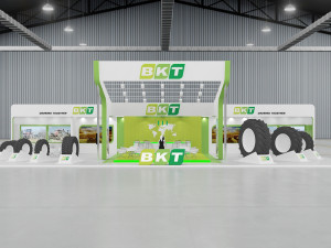 exhibition stand three sides open stall 3D मॉडल