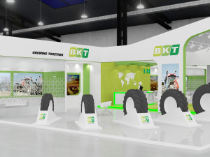 exhibition stand three sides open stall 3D Model
