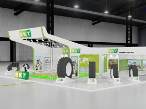 exhibition stand three sides open stall 3D Model