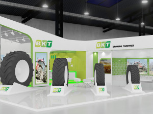 exhibition stand three sides open stall 3D Model