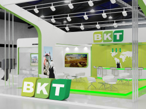 exhibition stand three sides open stall 3D Model