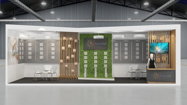 exhibition stand one sides open stall 3D Model .c4d .max .obj .3ds .fbx .stl .blend 