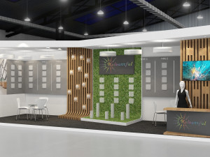 exhibition stand one sides open stall 3D Model