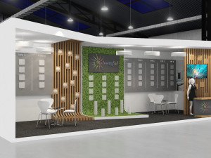 exhibition stand one sides open stall 3D Model